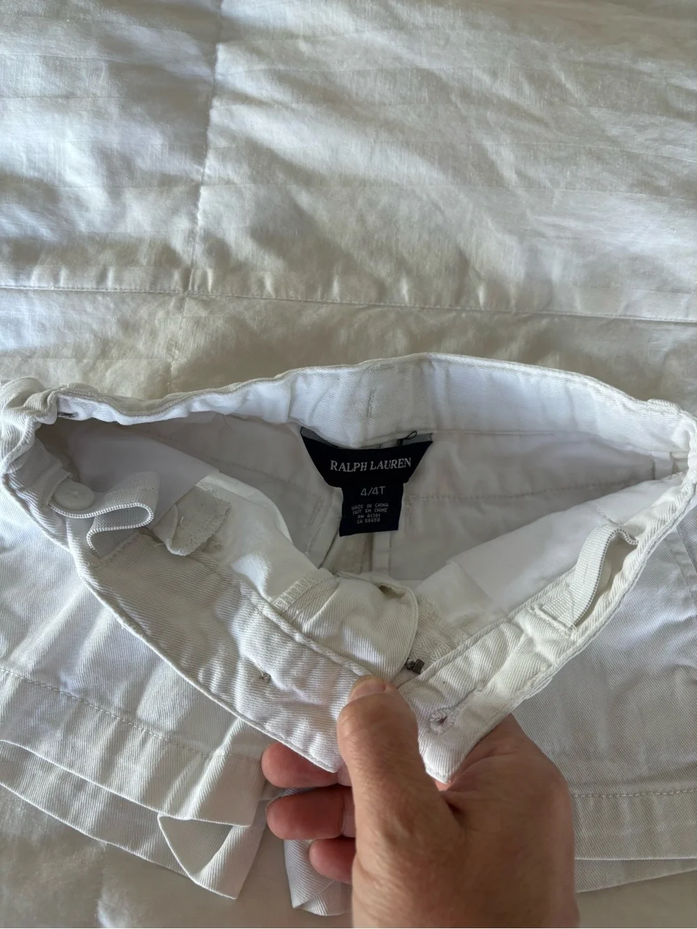 Girls 4T Ralph Lauren white chino shorts